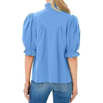 Cicy Bell Womens Summer Blouse: Elegant Casual Wear