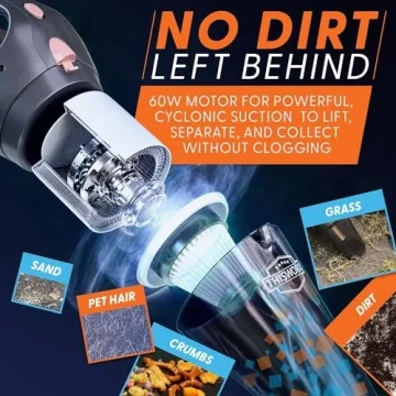 ThisWorx Portable Handheld Vacuum with Rechargeable Battery