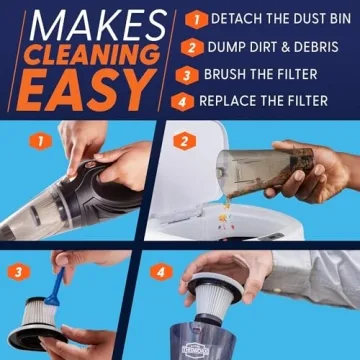 ThisWorx Portable Handheld Vacuum with Rechargeable Battery