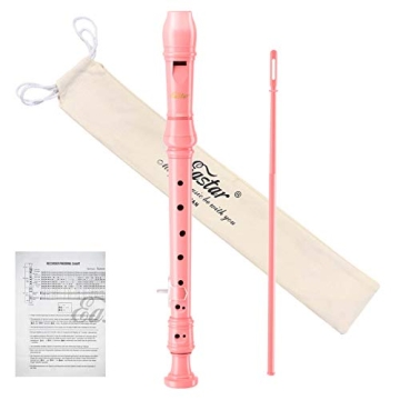 Eastar Soprano Recorder Instrument for Kids Beginners, German Fingering C Key Recorder Instrument 3 ...