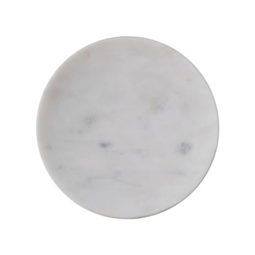 Creative Co-Op White Marble Soap Dish for Elegant Decor