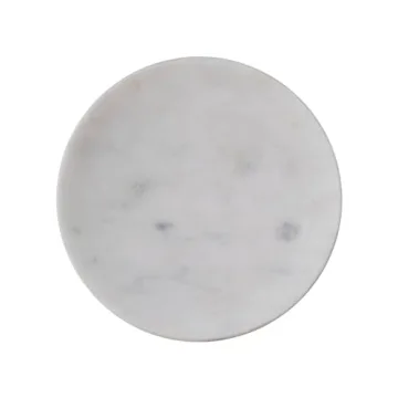 Creative Co-Op White Marble Soap Dish for Elegant Decor