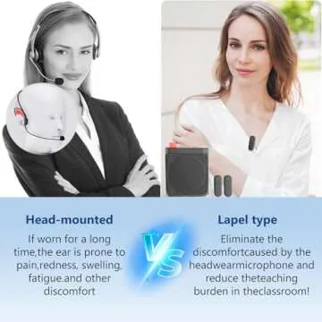 Wireless Voice Amplifier with Wireless Lavalier Microphone, Mini Portable Rechargeable with Personal...