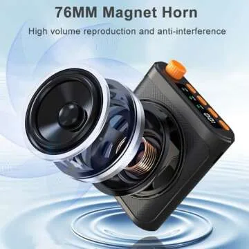 Wireless Voice Amplifier with Wireless Lavalier Microphone, Mini Portable Rechargeable with Personal Wired Bluetooth Microphone for Teachers, Speakers, Trainers, Tour Guides, Coaches