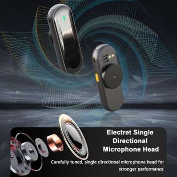 Wireless Voice Amplifier with Wireless Lavalier Microphone, Mini Portable Rechargeable with Personal Wired Bluetooth Microphone for Teachers, Speakers, Trainers, Tour Guides, Coaches