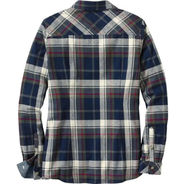 Cottage Escape Flannel Shirt for Women in Navy Plaid