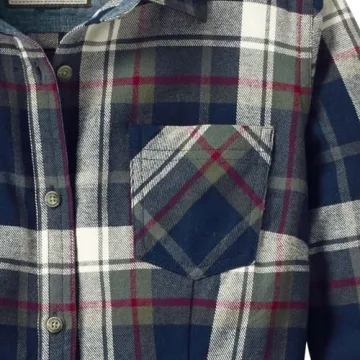 Cottage Escape Flannel Shirt for Women in Navy Plaid