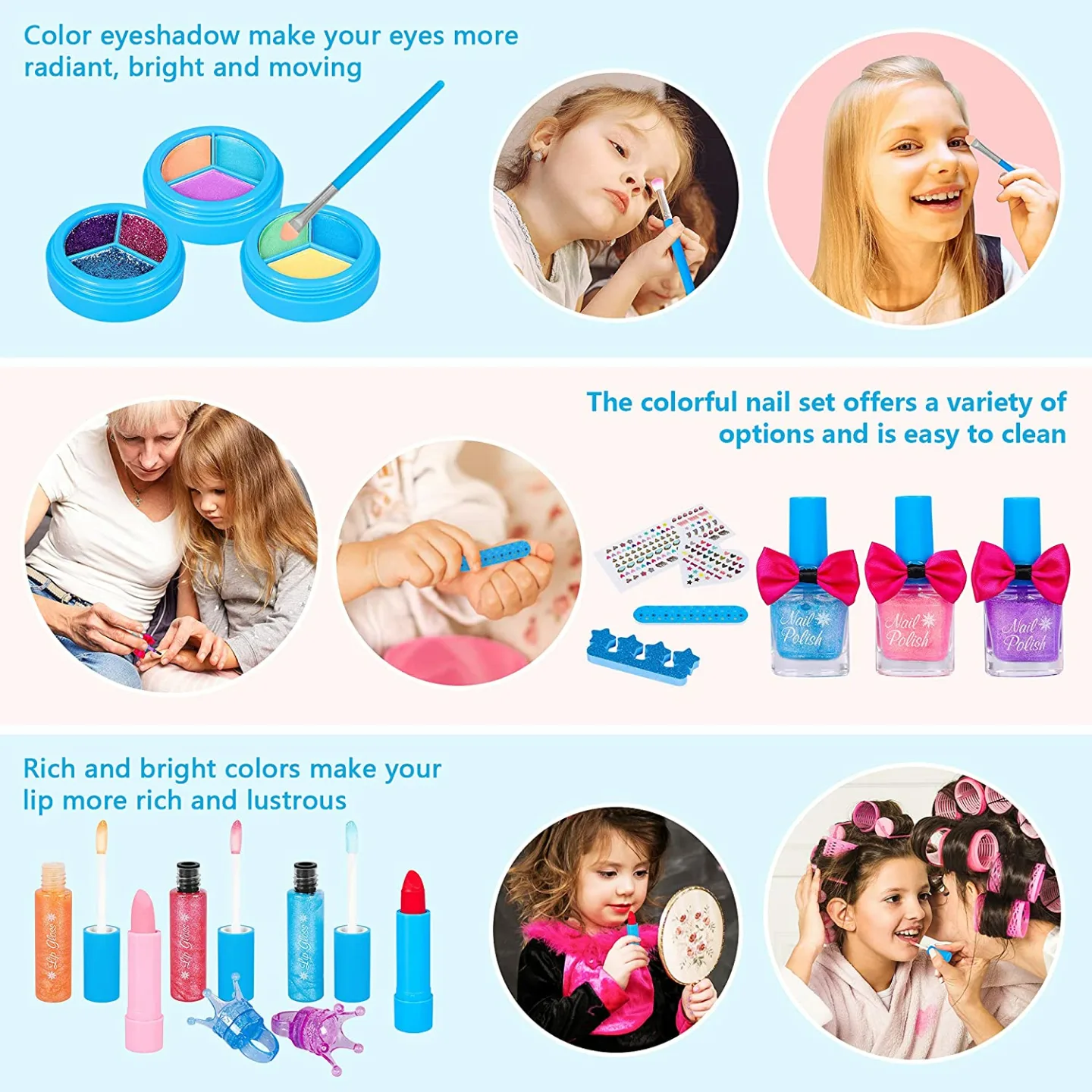 Kids Makeup Kit - 30 Pcs for Ages 3-10