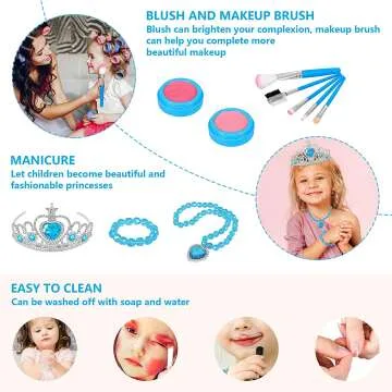 Kids Makeup Kit - 30 Pcs for Ages 3-10