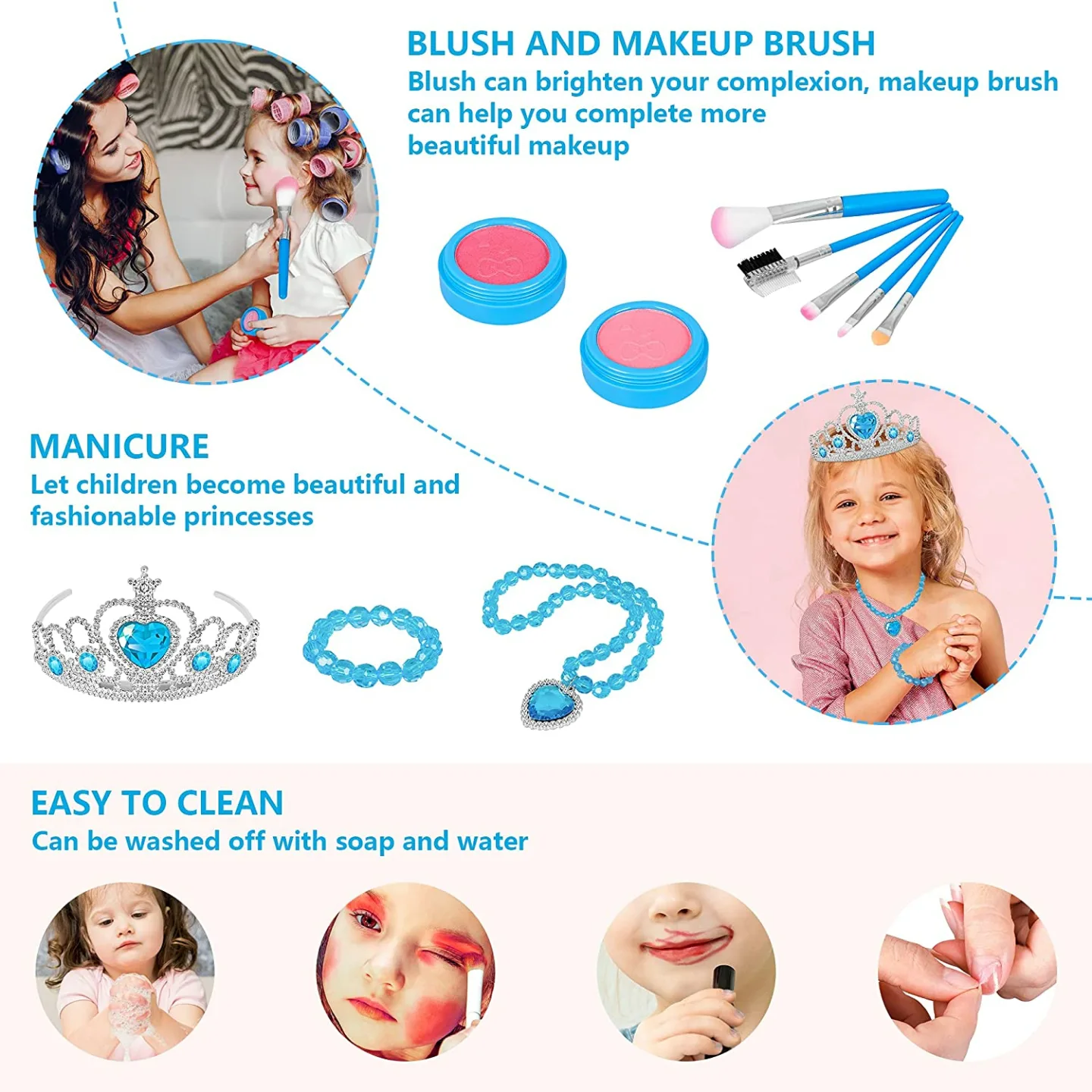 Kids Makeup Kit - 30 Pcs for Ages 3-10