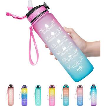 Giotto 32oz BPA Free Water Bottle with Straw