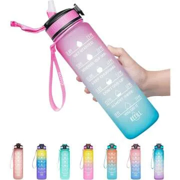 Giotto 32oz BPA Free Water Bottle with Straw