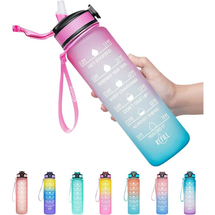 Giotto 32oz BPA Free Water Bottle with Straw