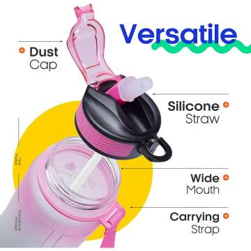 Giotto 32oz BPA Free Water Bottle with Straw