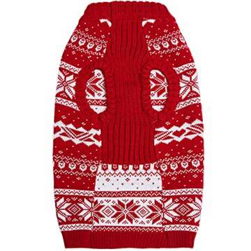 Blueberry Pet Ugly Christmas Dog Sweater, Small Dog Sweater, Red 10", Ugly Christmas Sweater Women, Christmas Sweaters for Women, Ugly Christmas Sweater Men, Durable Christmas Dog Sweater