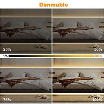 Tatazone Smart White COB Led Strip Light with App and Remote, 16.4ft 4000K WiFi Bright COB Light Strip Compatible with Alexa Google, Dimmable Indoor COB Led Lights for Mirror, Room, Cabinet, Kitchen