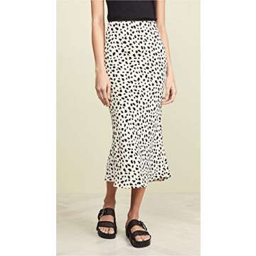 MOON RIVER Women's Leopard Print Midi Skirt | Stylish & Chic