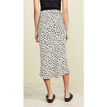 MOON RIVER Women's Leopard Print Midi Skirt for Chic Style