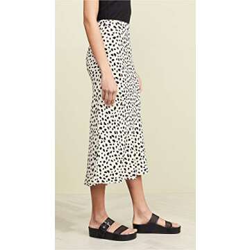 MOON RIVER Women's Leopard Print Midi Skirt for Chic Style