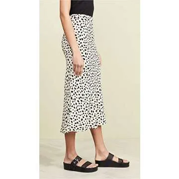 MOON RIVER Women's Leopard Print Midi Skirt for Chic Style