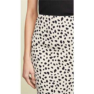 MOON RIVER Women's Leopard Print Midi Skirt for Chic Style