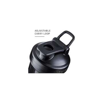 BlenderBottle Classic V2 Shaker Bottle Perfect for Protein Shakes and Pre Workout, 28-Ounce, Black