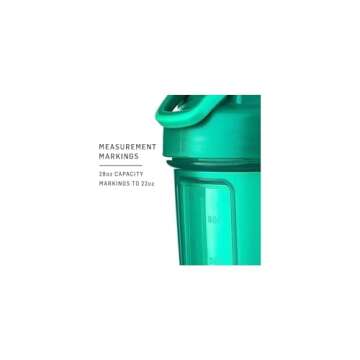 BlenderBottle Classic V2 Shaker Bottle Perfect for Protein Shakes and Pre Workout, 28-Ounce, Black