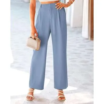 KIRUNDO Women's Wide Leg Pants - Stylish Comfort for Work