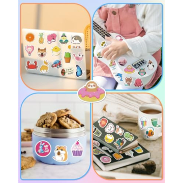 100 Pcs Stickers for Kids, Cute Water Bottle Vinyl Waterproof Laptop Stickers for Students Gifts Sch...