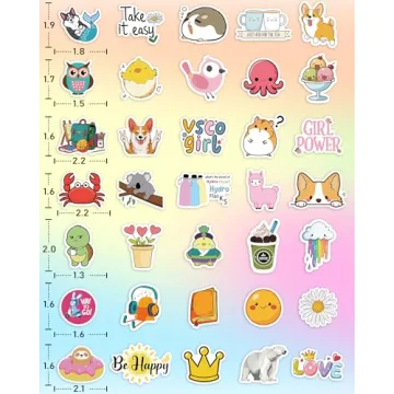 100 Unique Waterproof Stickers for Kids and Teens