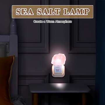 3 Pack Himalayan Salt Lamp Night Light Crystal Night Light Salt Lamp Night Light Plug in Rotatable Wall Purifier Made of Natural Salt Stone Sea for Home