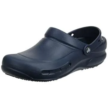 Crocs Unisex-Adult Bistro Clogs, Slip Resistant Work Shoes, Navy, 6 Men/8 Women