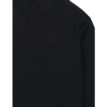 Amazon Essentials Women's Lightweight Mockneck Sweater (Available in Plus Size), Black, X-Small