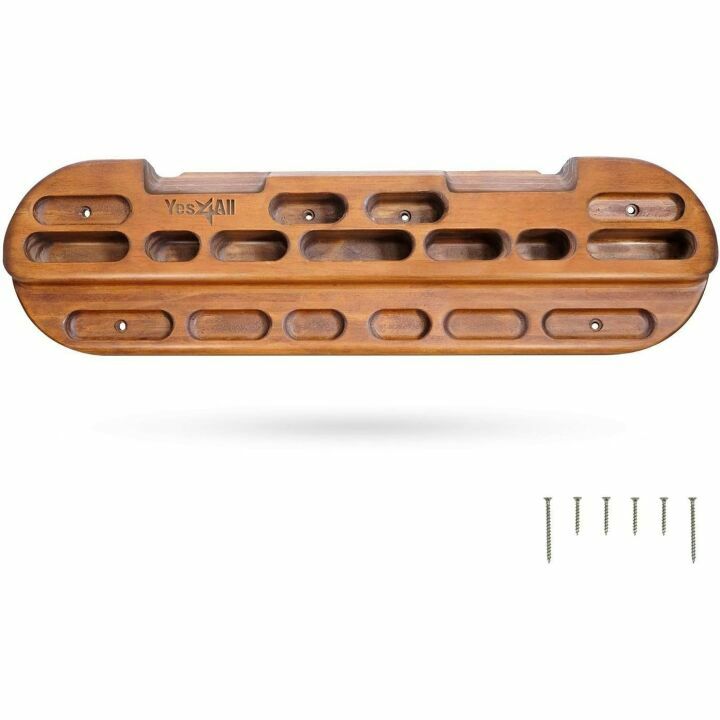 Yes4All Wooden Hang Board for Finger Strength Training