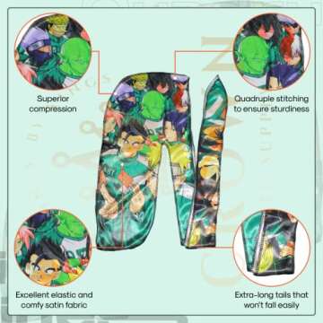 CROWN Art Silky Anime Durag - Comfort & Style Combined