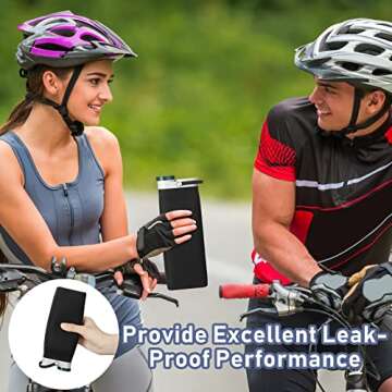 Ctosree 3 Pcs Collapsible Water Bottles 20 oz Foldable Portable Silicone Water Bottle Leak Proof Travel Bottle Lightweight Folding Cup for Sports Traveling Hiking(Black, Pink, Light Blue)