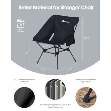 MOON LENCE Ultralight Portable Camping Chairs for Outdoor Fun