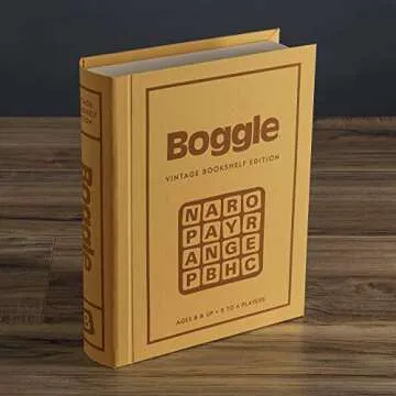 WS Game Company Boggle, Catch Phrase, and Yahtzee Vintage Board Game Bookshelf Collection