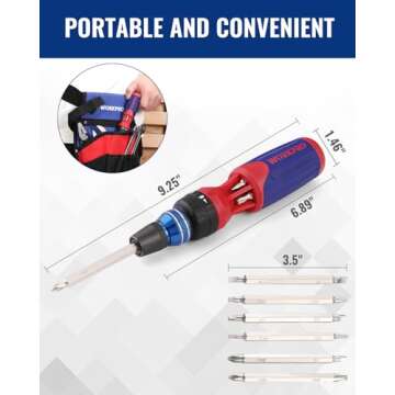 WORKPRO Multi-Bit Screwdriver Set with Quick-load Functionality