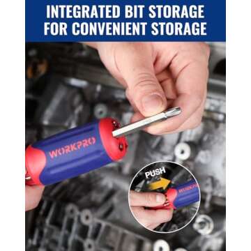 WORKPRO Multi-Bit Screwdriver Set with Quick-load Functionality