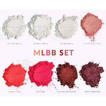 MARBLERS Lip Safe Mica Powder Colorant Set [MLBB 8 Color Set] |Cosmetic | Epoxy Resin Pigment | Dye ...