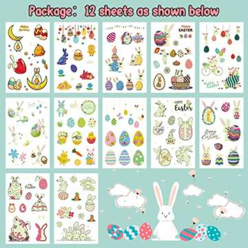 Luminous Easter Temporary Tattoos for Kids Fun