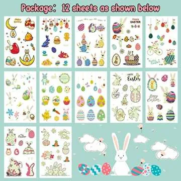 Luminous Easter Temporary Tattoos for Kids Fun