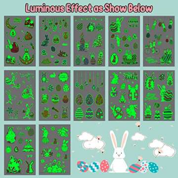 Luminous Easter Temporary Tattoos for Kids Fun