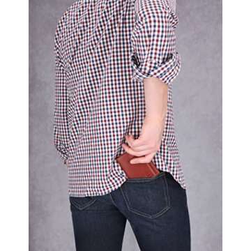 Timberland Men's Leather RFID Blocking Trifold Wallet, Brown, One Size