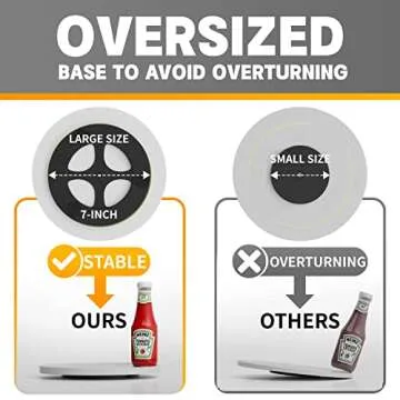 Lazy Susan Organizer Homerays 10 Inch Non-Skid Bamboo Lazy Susan for Kitchen Rotating Spice Rack for...