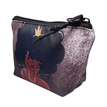 BDAWQUG Black Queen Makeup Bag - Afro Melanin Art