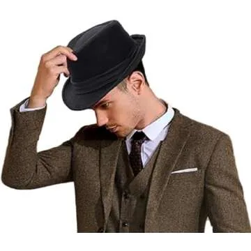 Stylish Men’s Classic Fedora Hat - Adjustable & Fashionable