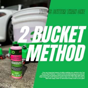 3D Pink Car Wash Soap - pH Balanced, Easy Rinse, Scratch Free Car Soap 64oz.