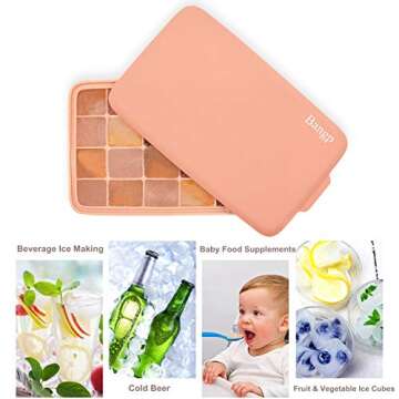 Bangp Easy-Release Ice Cube Trays for Cocktails